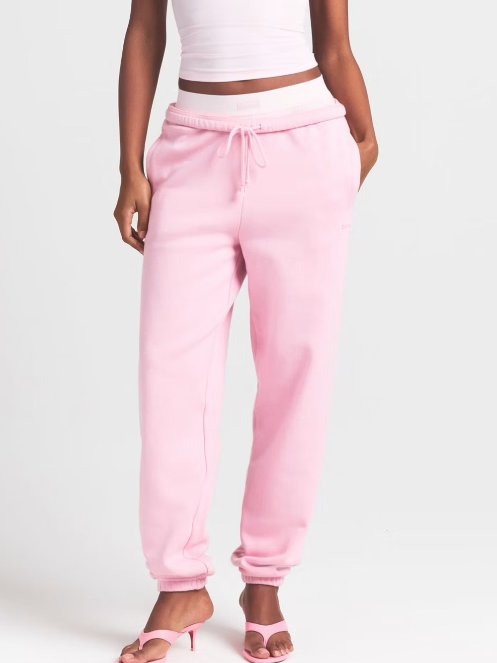 Skims Cotton Fleece Pink M